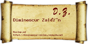 Diminescur Zalán névjegykártya