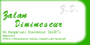 zalan diminescur business card